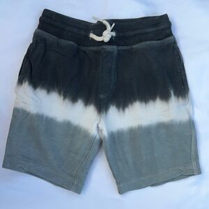 Boys Tie Dye Ombré Pull On Gray and‎ White Sweat Shorts